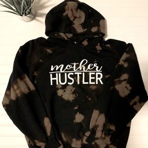 Acid wash bleached hoodie